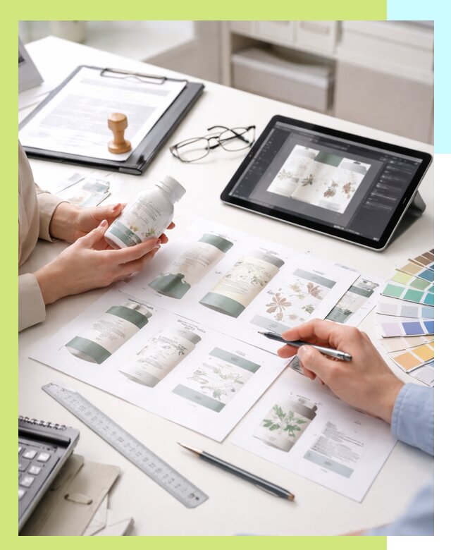 Профессиональная разработка дизайна и текста этикетки продукции в Белебее